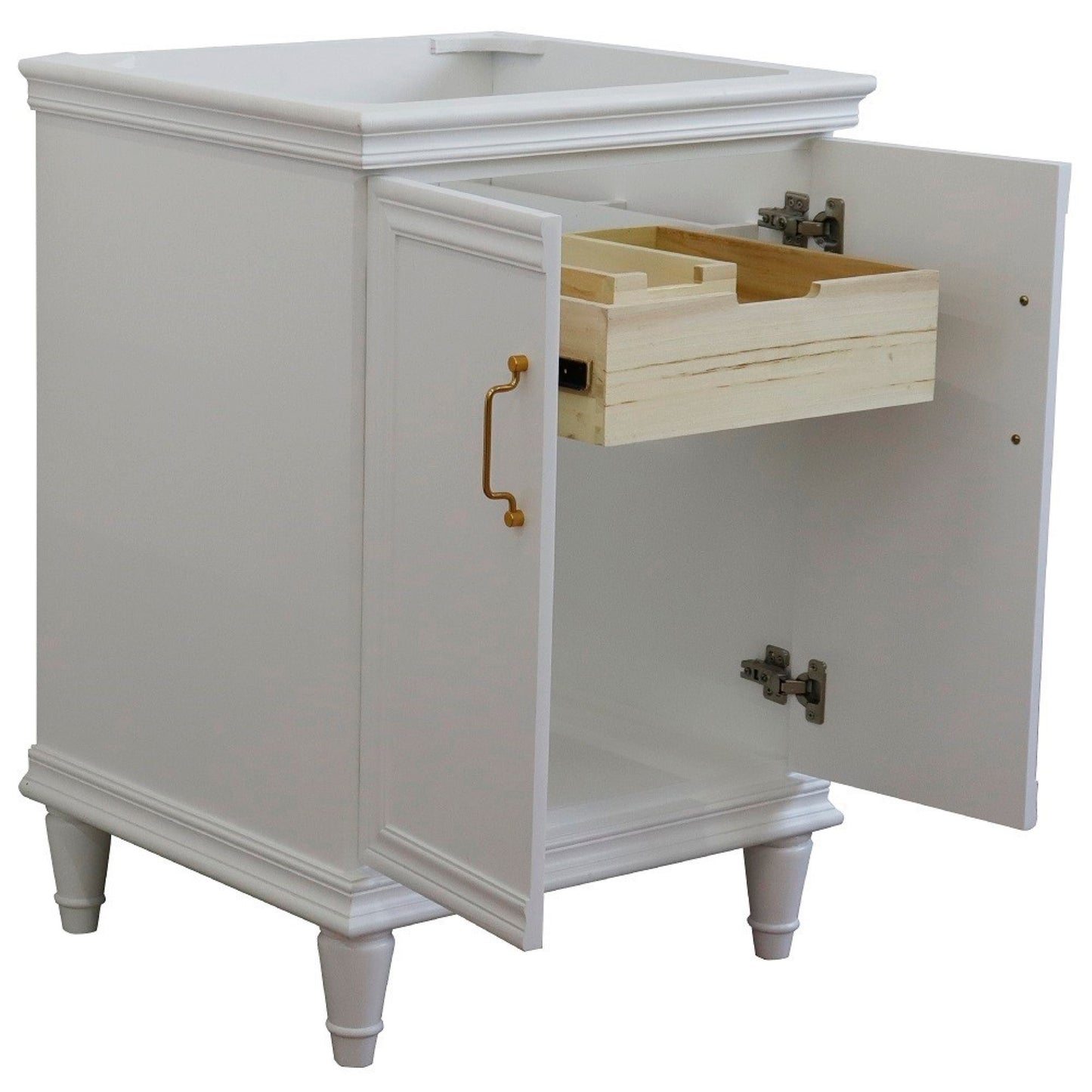 24" Single vanity in White finish cabinet only