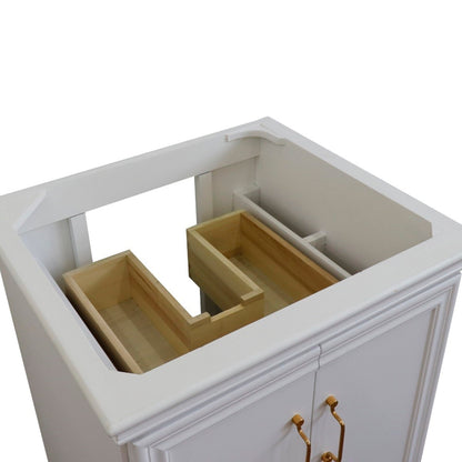 24" Single vanity in White finish cabinet only