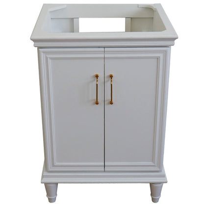 24" Single vanity in White finish cabinet only