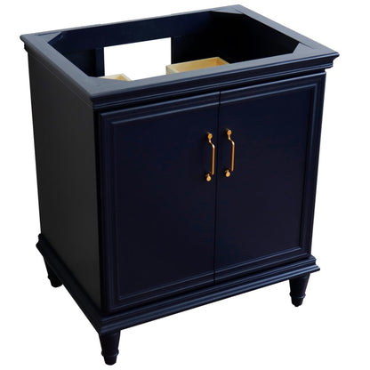 30" Single vanity in Blue finish cabinet only