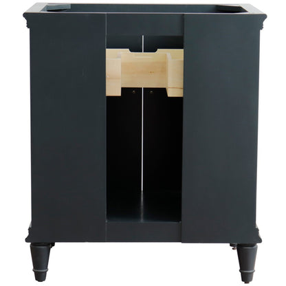 30" Single vanity in Dark Gray finish Cabinet only