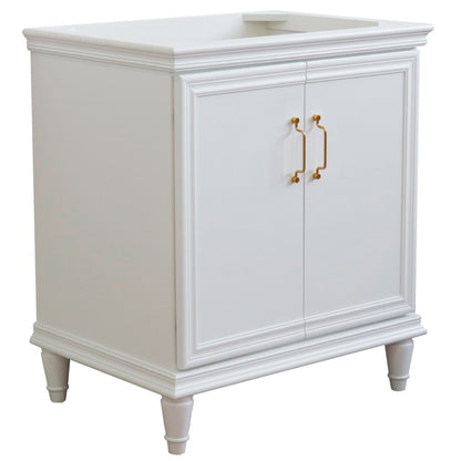 30" Single vanity in White finish cabinet only