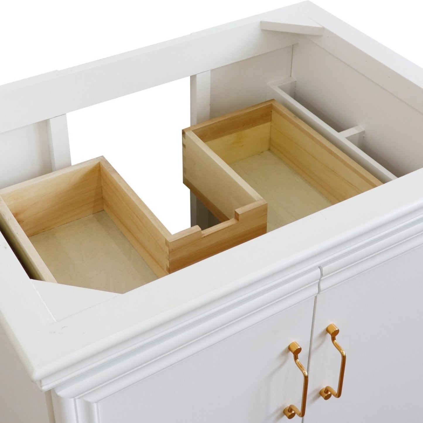30" Single vanity in White finish cabinet only