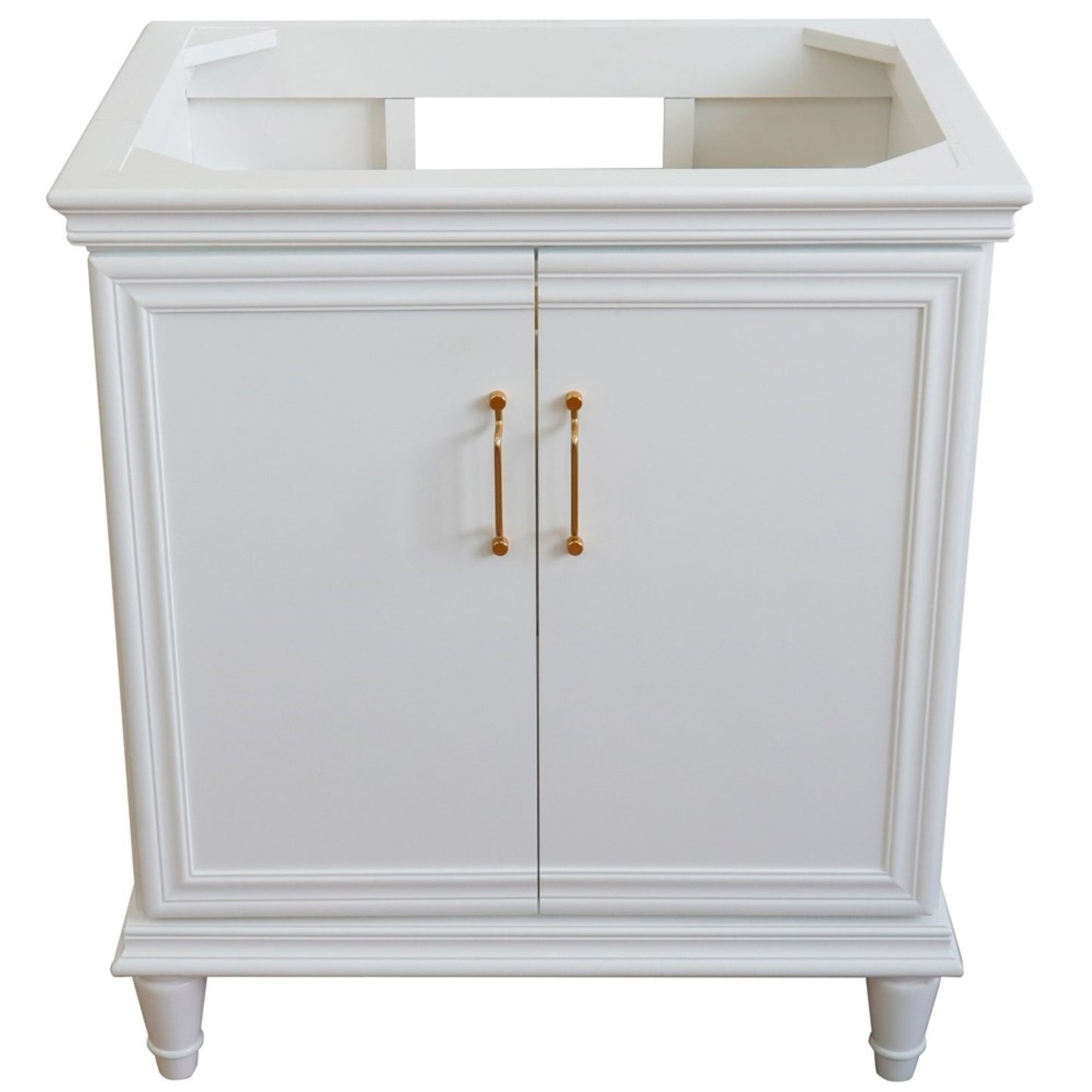 30" Single vanity in White finish cabinet only