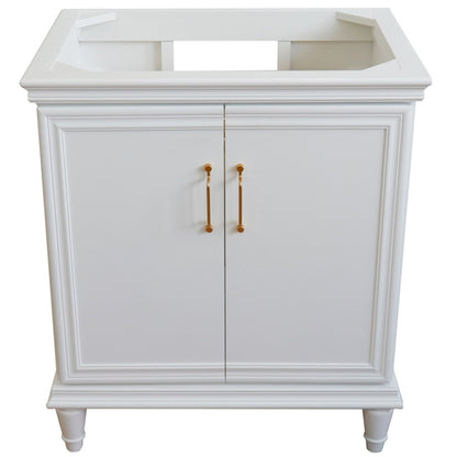 30" Single vanity in White finish cabinet only