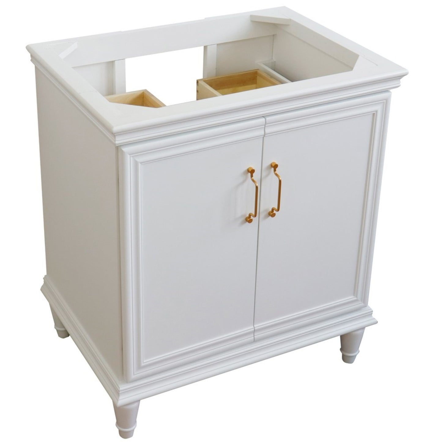 30" Single vanity in White finish cabinet only