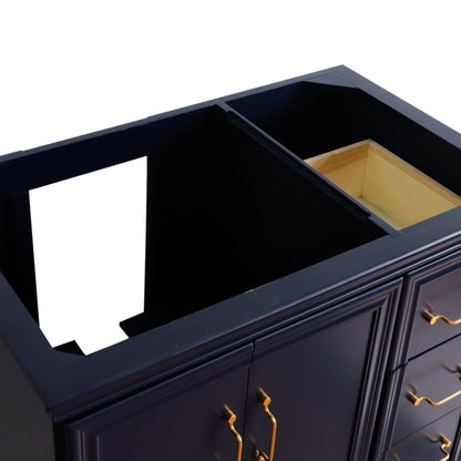 36" Single vanity in Blue finish left door cabinet only