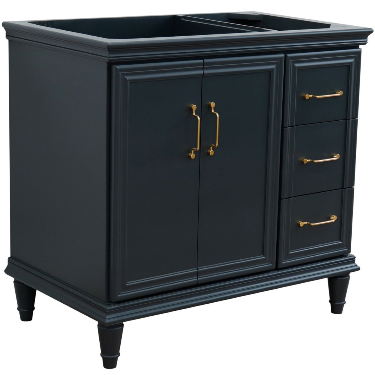 36" Single vanity in Dark Gray finish left door cabinet only