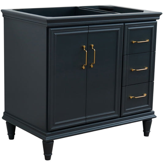 36" Single vanity in Dark Gray finish left door cabinet only