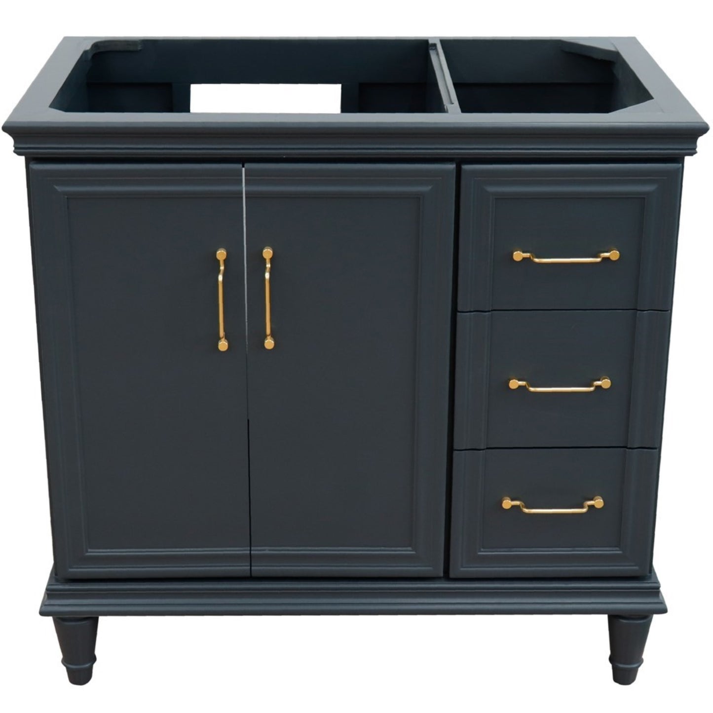36" Single vanity in Dark Gray finish left door cabinet only