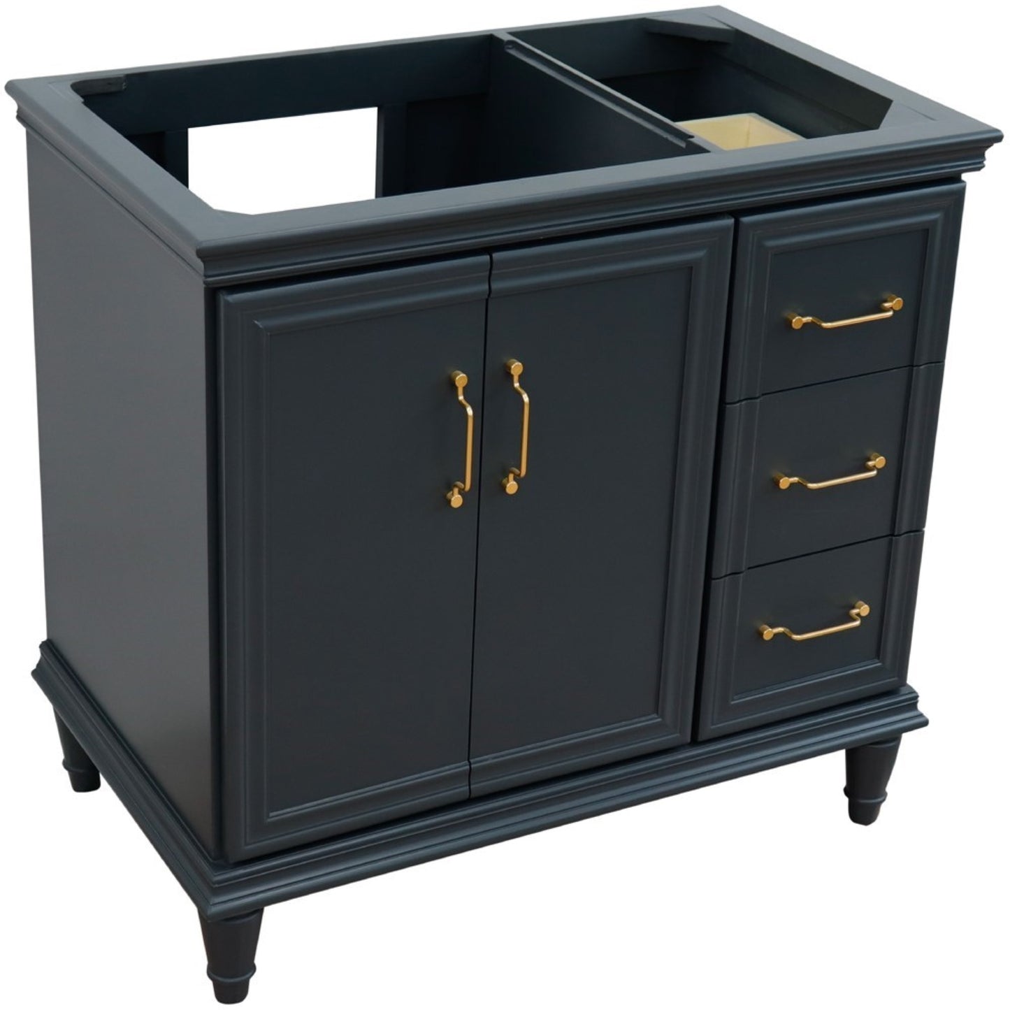 36" Single vanity in Dark Gray finish left door cabinet only
