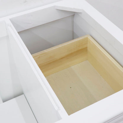 36" Single vanity in White finish left door cabinet only