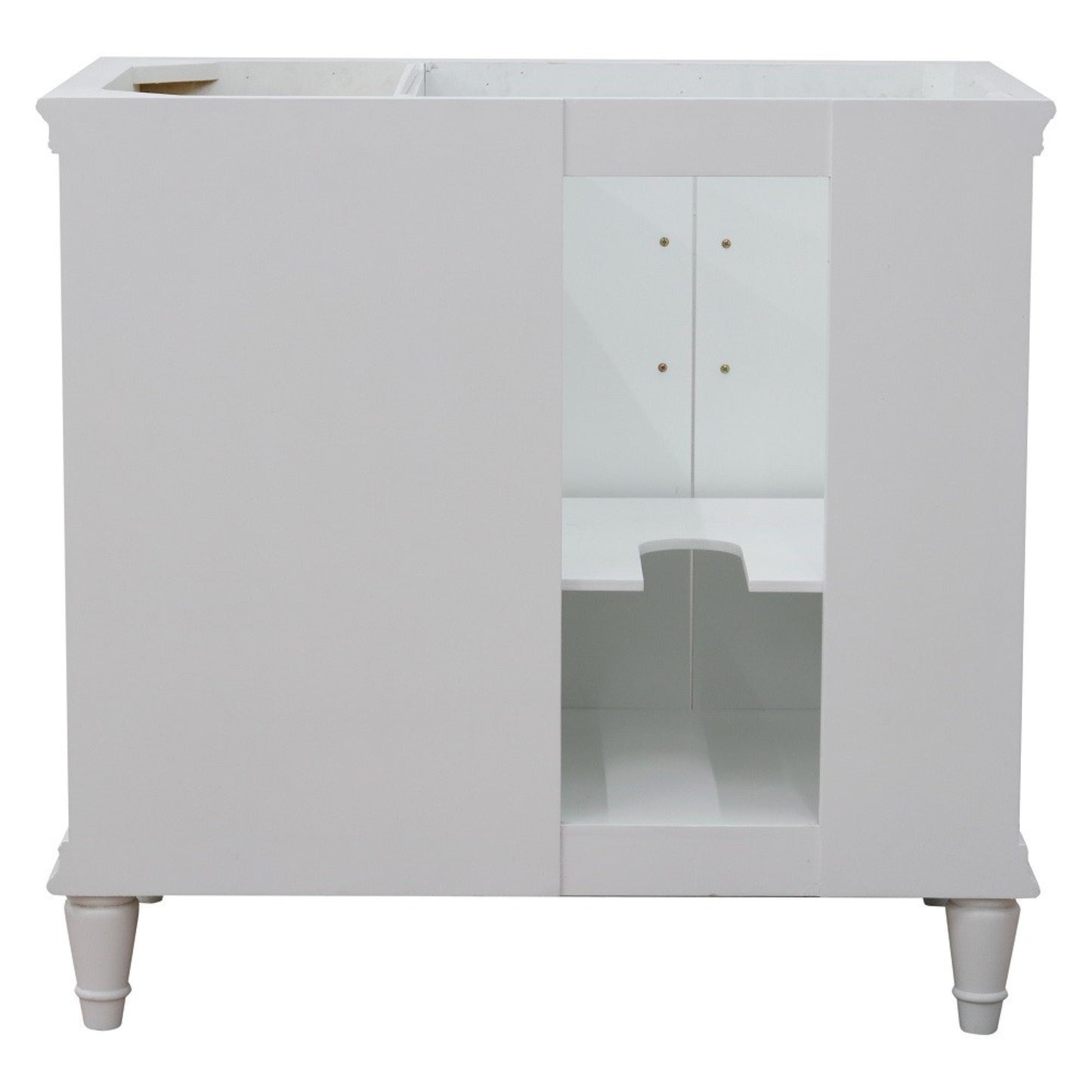 36" Single vanity in White finish left door cabinet only