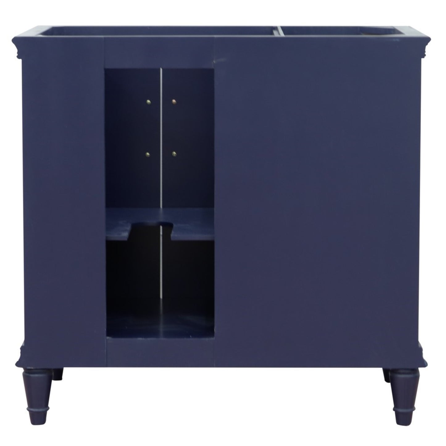 36" Single vanity in Blue finish right door cabinet only