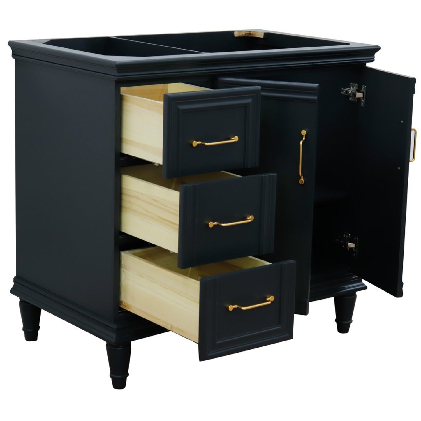 36" Single vanity in Dark Gray finish right door cabinet only
