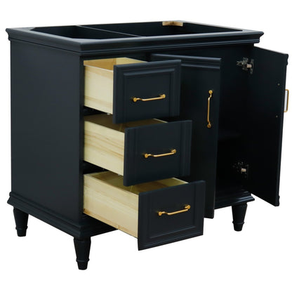36" Single vanity in Dark Gray finish right door cabinet only