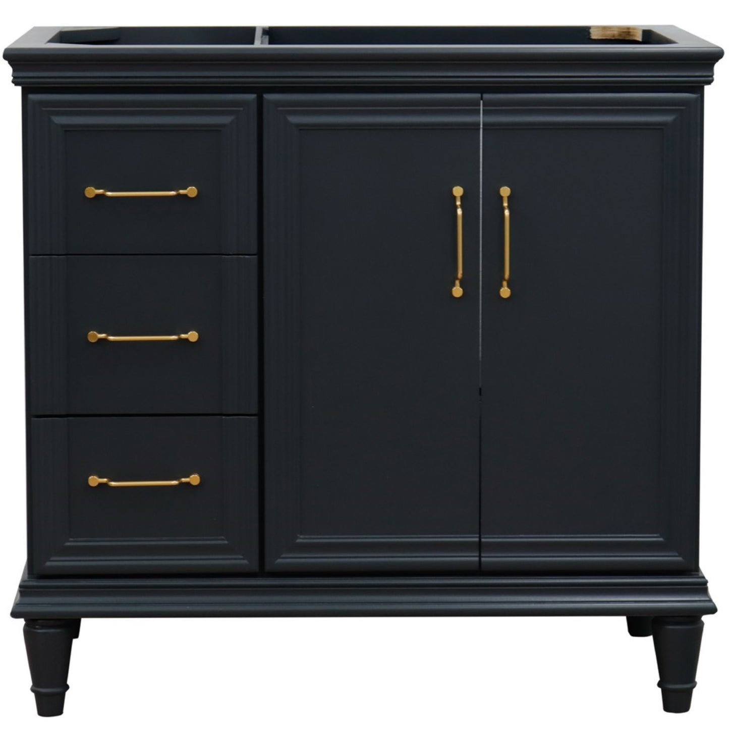 36" Single vanity in Dark Gray finish right door cabinet only