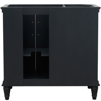 36" Single vanity in Dark Gray finish right door cabinet only