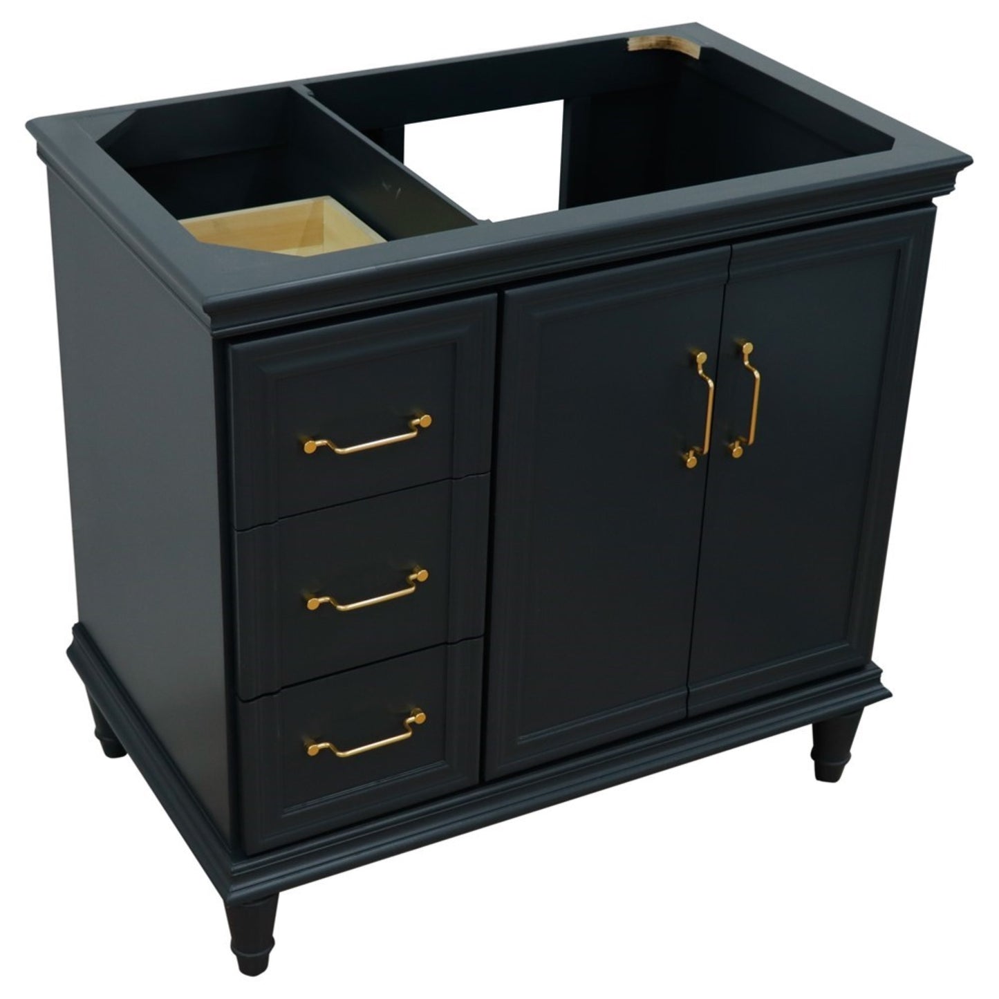 36" Single vanity in Dark Gray finish right door cabinet only