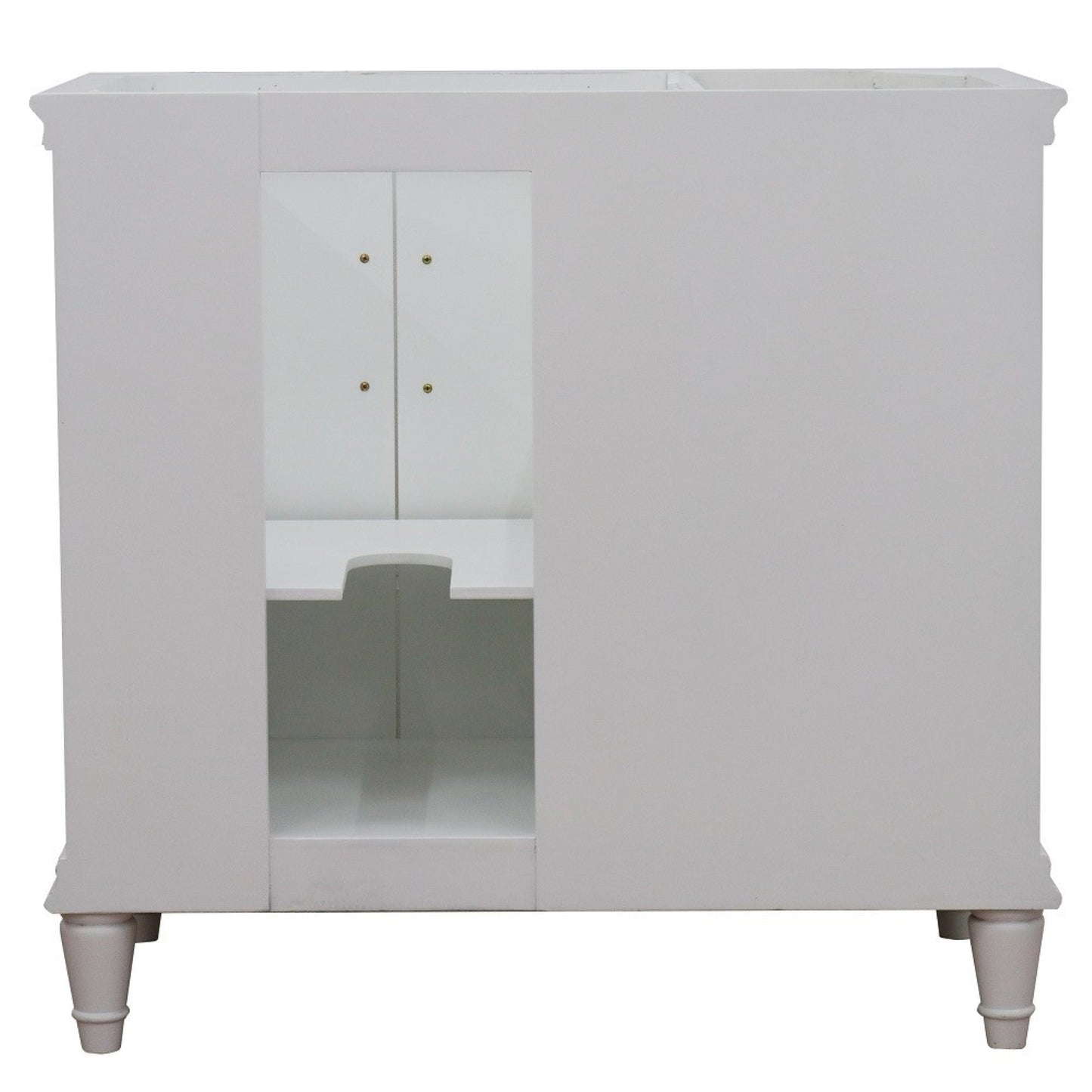 36" Single vanity in White finish right door cabinet only