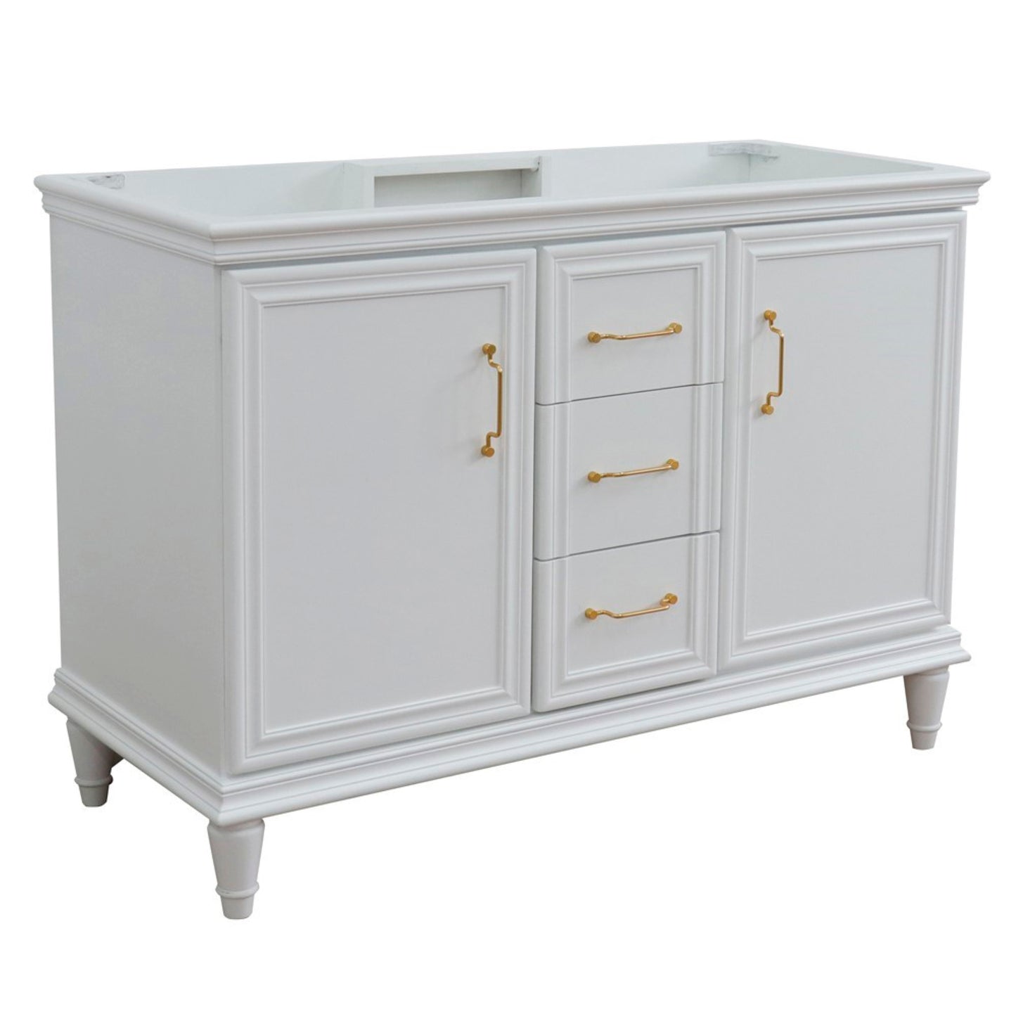 48" Double vanity in White finish cabinet only
