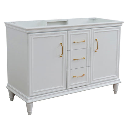 48" Double vanity in White finish cabinet only
