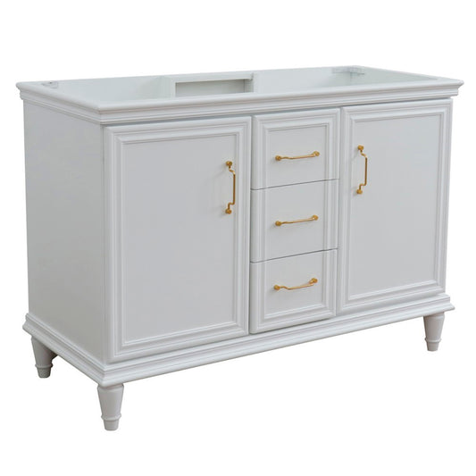 48" Double vanity in White finish cabinet only