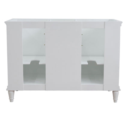 48" Double vanity in White finish cabinet only