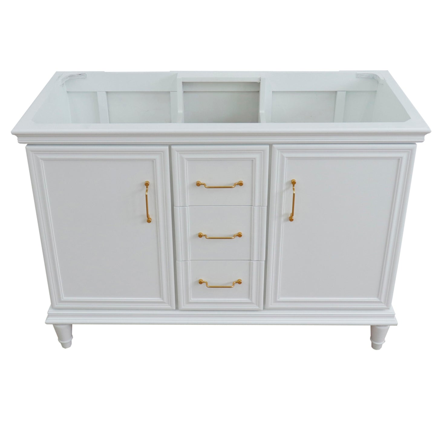 48" Double vanity in White finish cabinet only