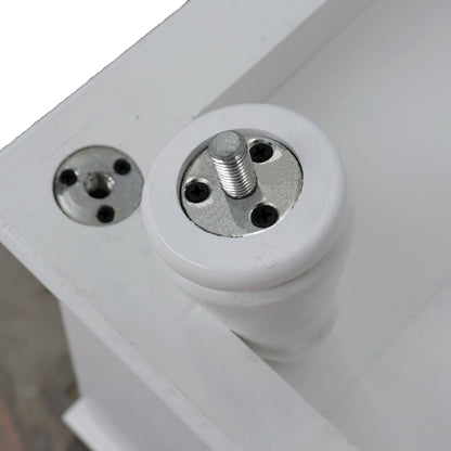 49" Single sink vanity in White finish with White engineered stone and rectangle sink