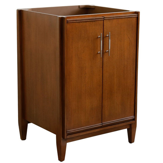 24" Single sink vanity in Walnut finish cabinet only
