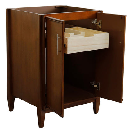 24" Single sink vanity in Walnut finish cabinet only