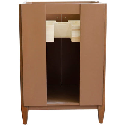 24" Single sink vanity in Walnut finish cabinet only