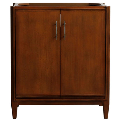 30" Single sink vanity in Walnut finish cabinet only