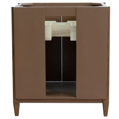30" Single sink vanity in Walnut finish cabinet only