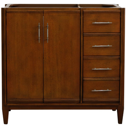 36" Single sink vanity in Walnut finish Left door Cabinet only