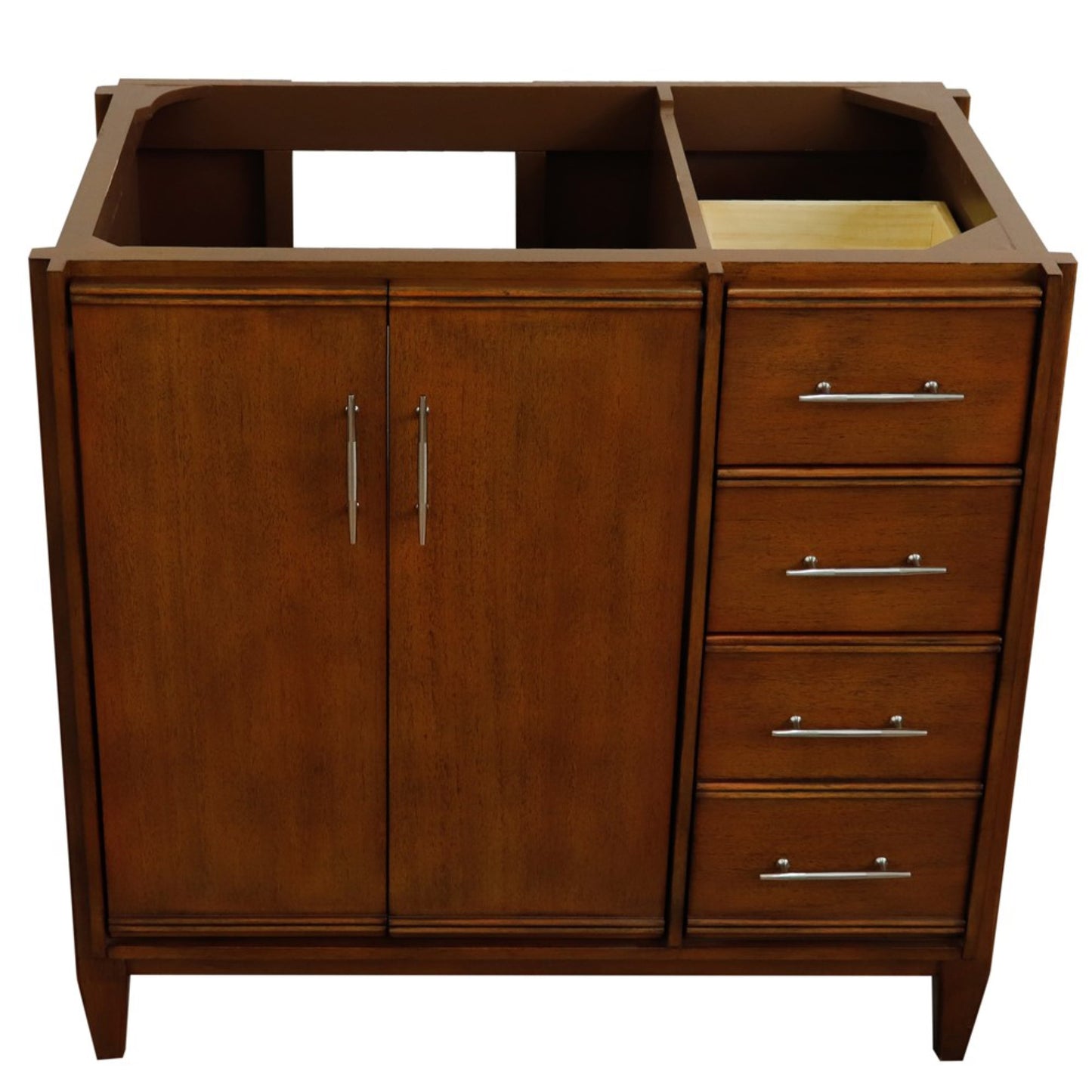 36" Single sink vanity in Walnut finish Left door Cabinet only
