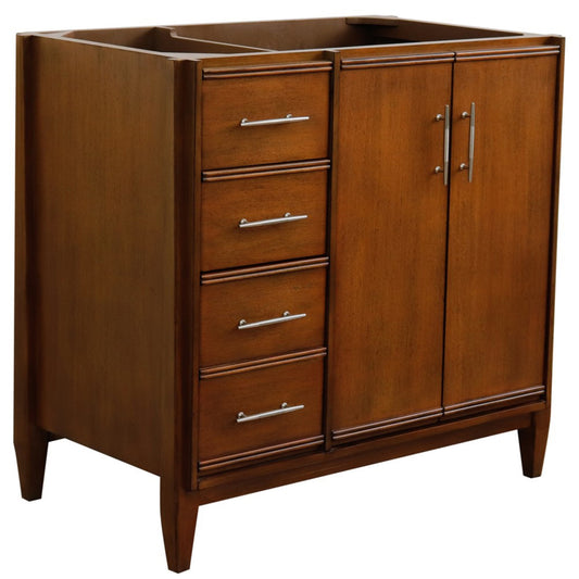 36" Single sink vanity in Walnut finish Right door Cabinet only