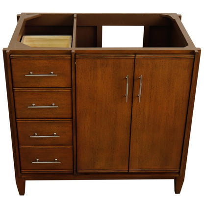 36" Single sink vanity in Walnut finish Right door Cabinet only