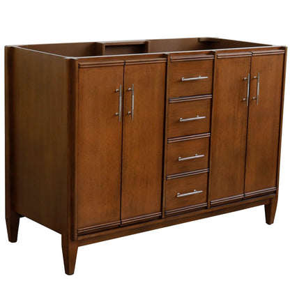 48" Double sink vanity in Walnut finish cabinet only