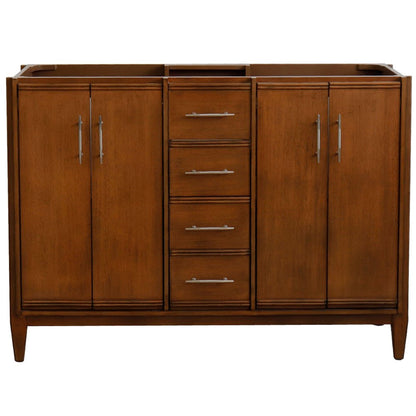 48" Double sink vanity in Walnut finish cabinet only