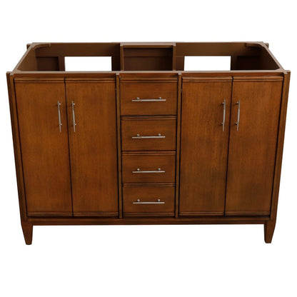 48" Double sink vanity in Walnut finish cabinet only