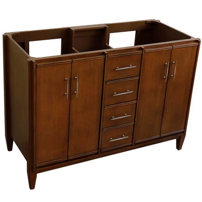 48" Double sink vanity in Walnut finish cabinet only