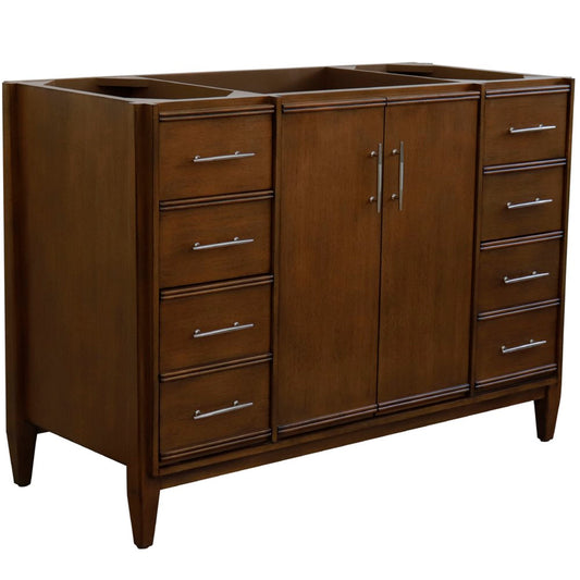 48" Single sink vanity in Walnut finish cabinet only