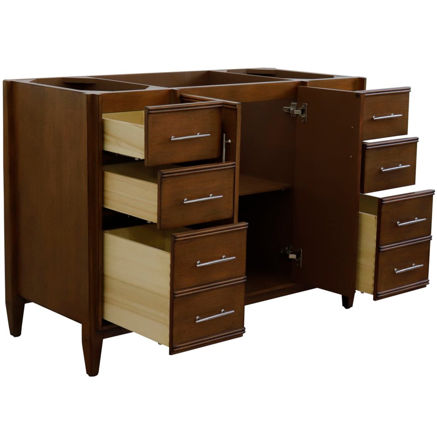 48" Single sink vanity in Walnut finish cabinet only