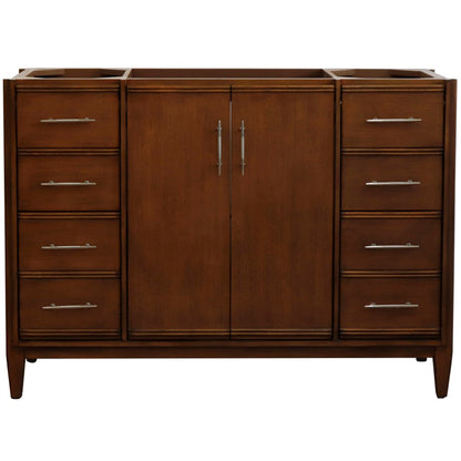 48" Single sink vanity in Walnut finish cabinet only