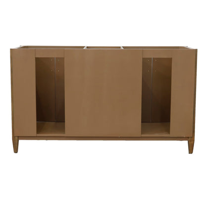 60" Double vanity in Walnut finish cabinet only