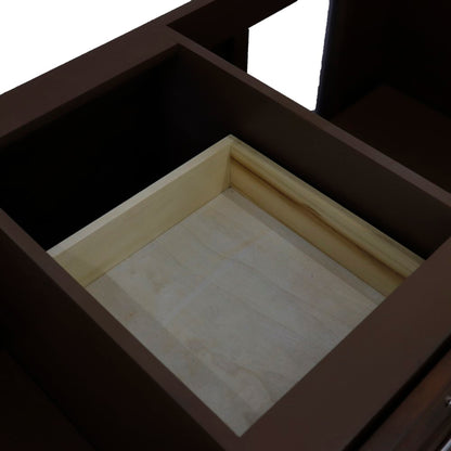 60" Double vanity in Walnut finish cabinet only