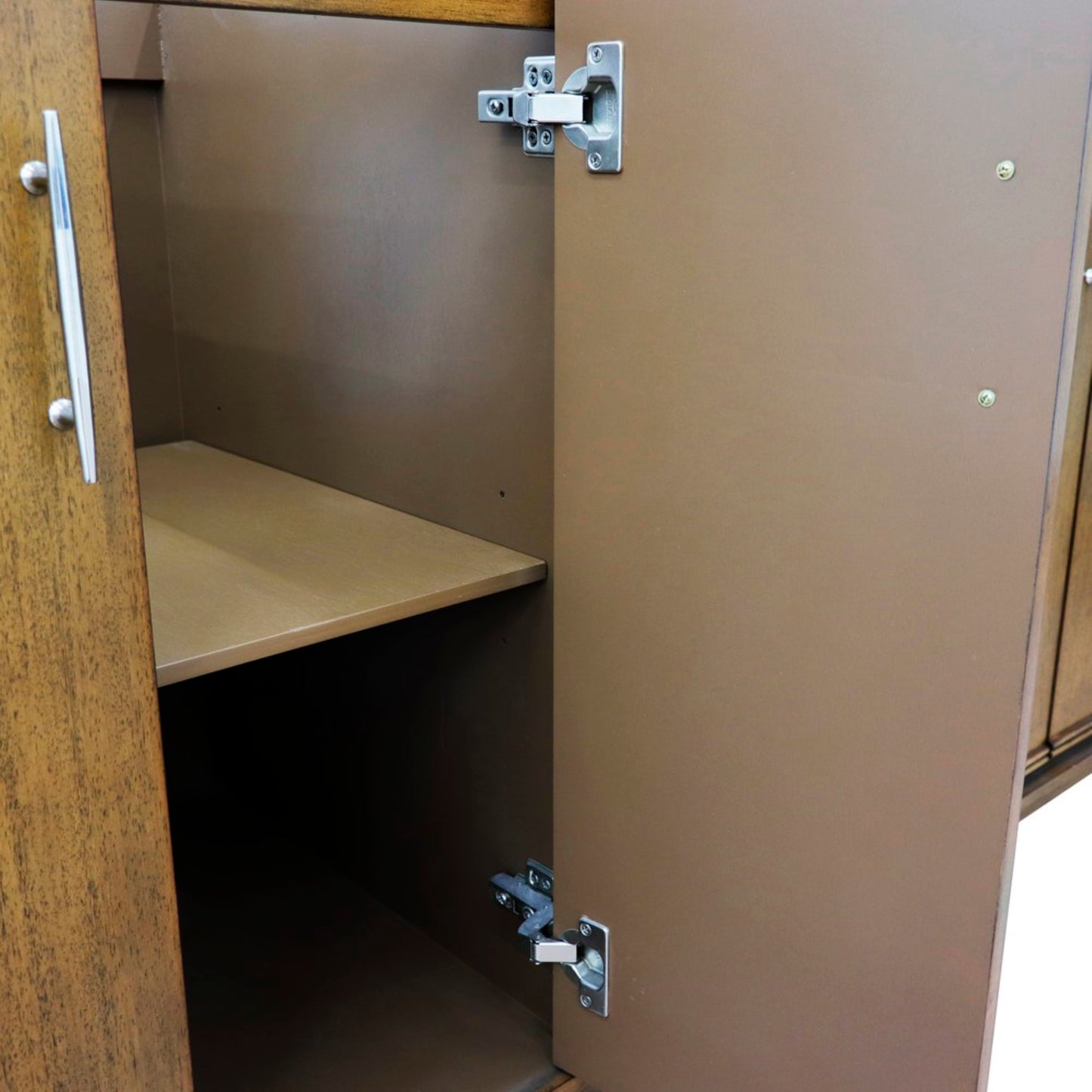 60" Double vanity in Walnut finish cabinet only
