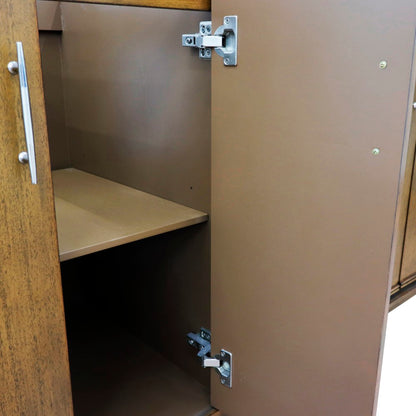 60" Double vanity in Walnut finish cabinet only